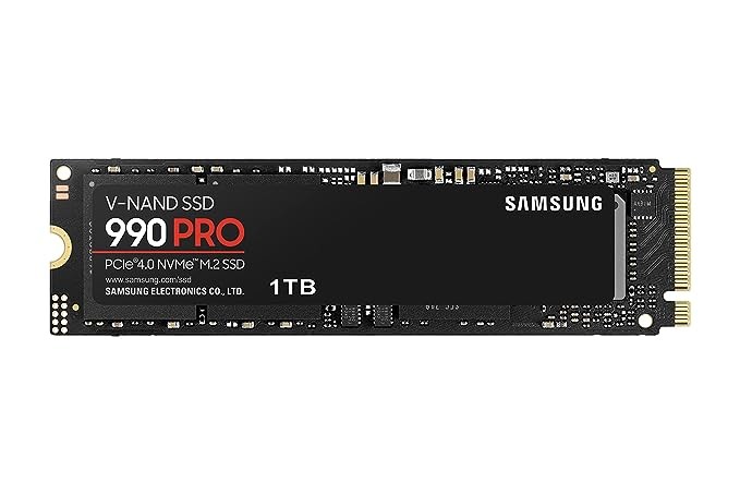 Samsung 990 PRO SSD 1TB PCIe 4.0 M.2 Internal Solid State Drive, Fastest Speed for Gaming, Heat Control, Direct Storage and Memory Expansion for Video Editing, Heavy Graphics, MZ-V9P1T0B