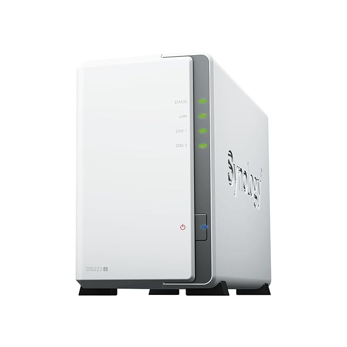 Synology DiskStation DS223J Network Attached Storage Drive (White)